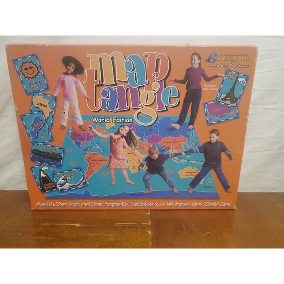 Map Tangle World Edition Game A Reach & Teach Game 2004 Borderline Games - Picture 1 of 3